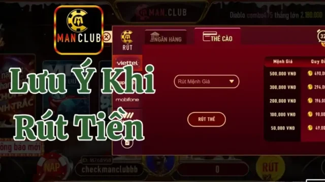 Hướng dẫn rút tiền tại Manclub năm 2025